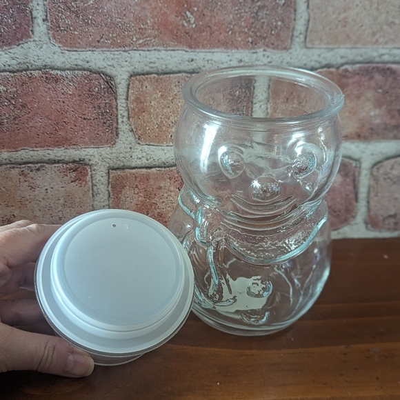 Vintage Libbey Clear Glass Jar Snowman Shape Christmas Cookie/Candy Jar … - Picture 5 of 7